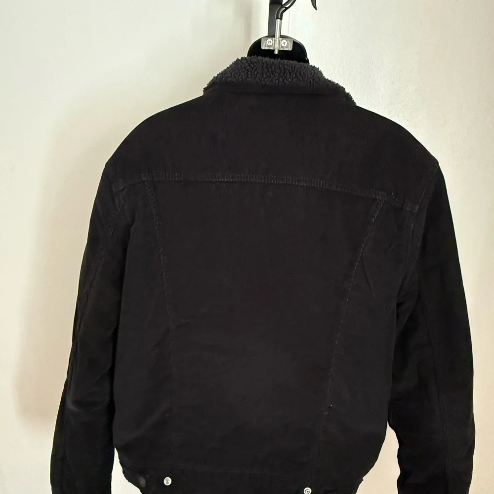 LEVI BLACK SHERPA TRUCKER JACKET - Picture 3 of 6